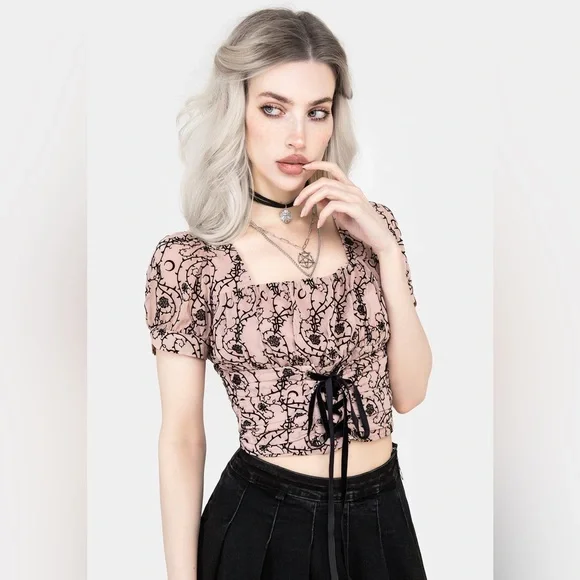 NWT Disturbia Rosethorn Crop Top US 12 / UK 16 - Picture 3 of 9